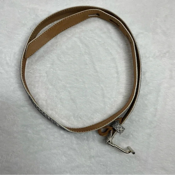 Carlisle Belt Reptile Leather Gold Hardware Made in Italy XS/S - Picture 6 of 8